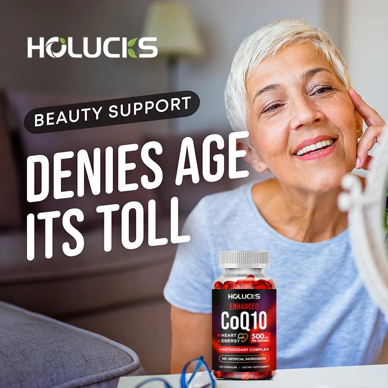 Buy 1 Get 1 Free! CoQ10 500mg Supplement, for Heart Health, Energy Production & Antioxidant, Promotes Radiance, Men & Women