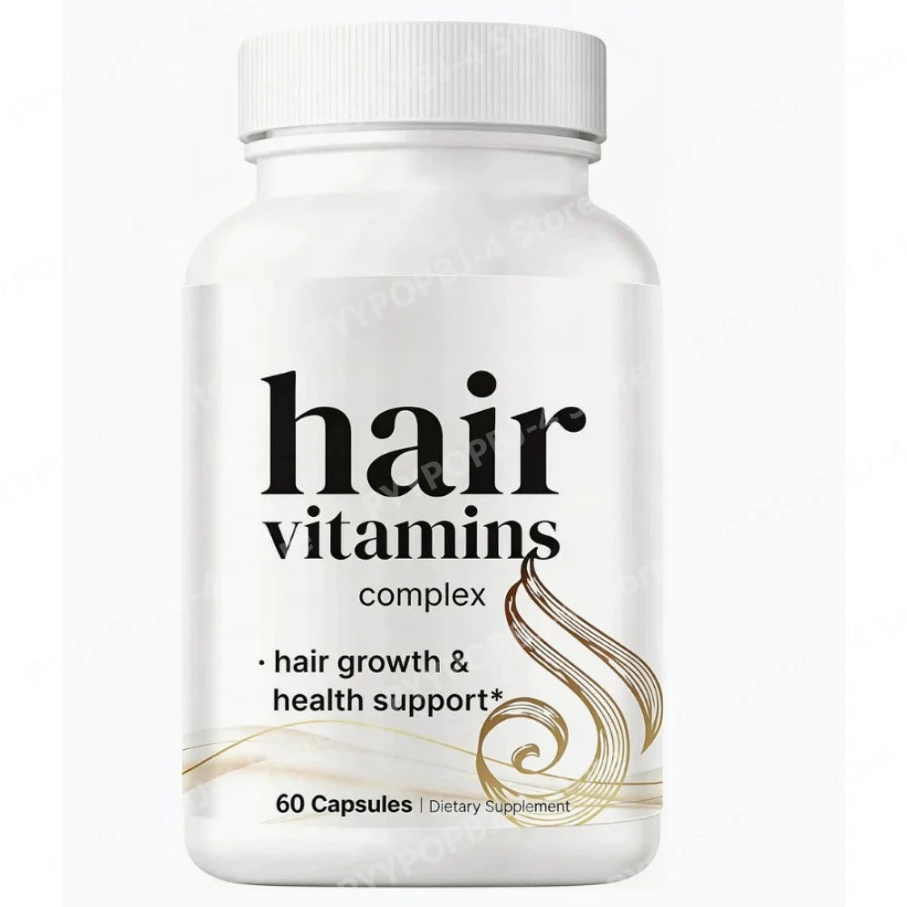 Hair Vitamins Complex Capsules 60 Count Hair Growth Health Support Dietary Supplement with Biotin for Women Men Daily Care
