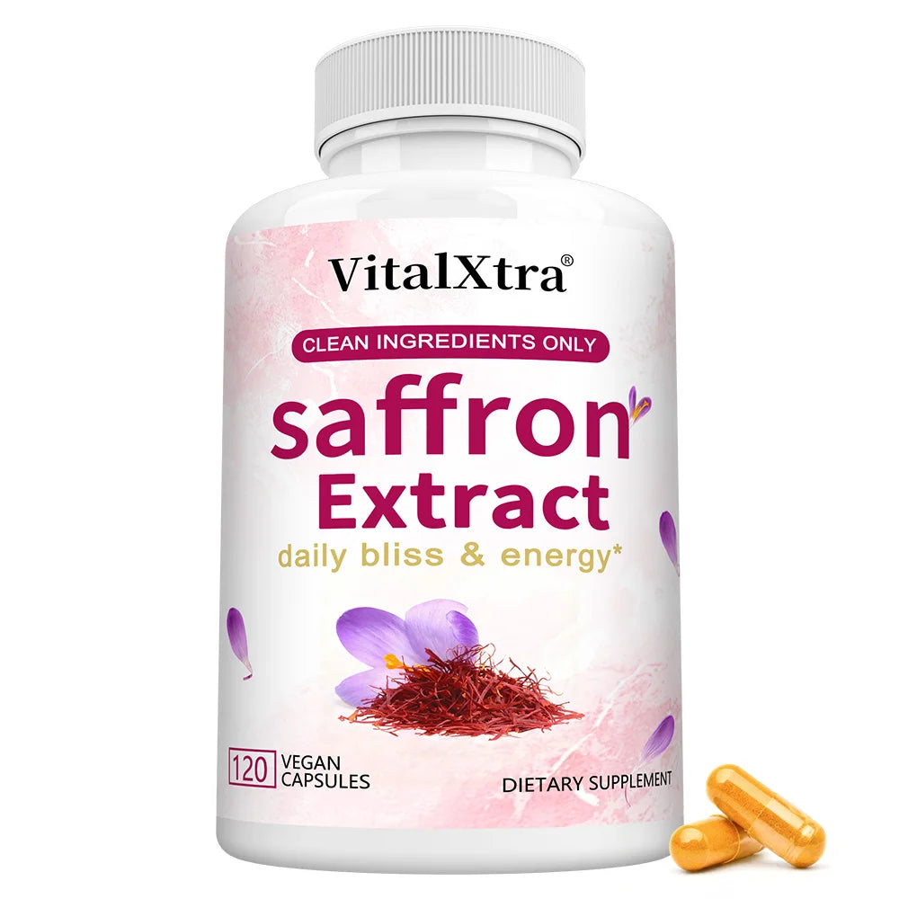 Saffron Extract Capsules Supplements for Women & Men - Premium Saffron Supplements - Mood Support, Improve Eye Health