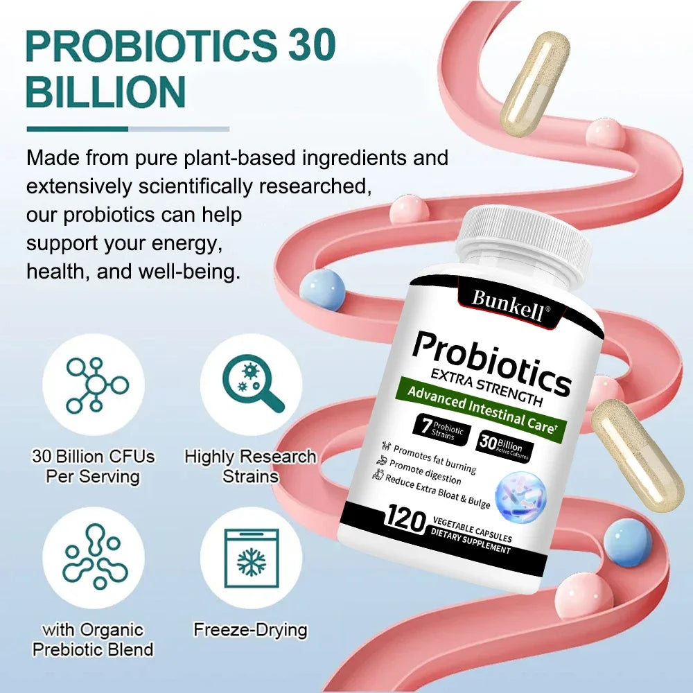 Probiotic Supplement - Helps Burn Fat Metabolism & Promotes Nutrient Digestion and Gut Health for Adult Men&Women
