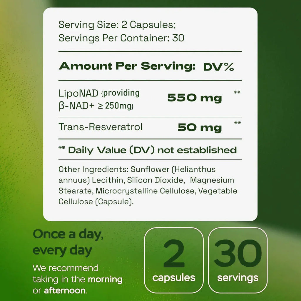 NAD Resveratrol Supplement for Women & Men. Support Cellular Healthy, Energy & Health Aging. NMN Supplement Alternative - 550mg