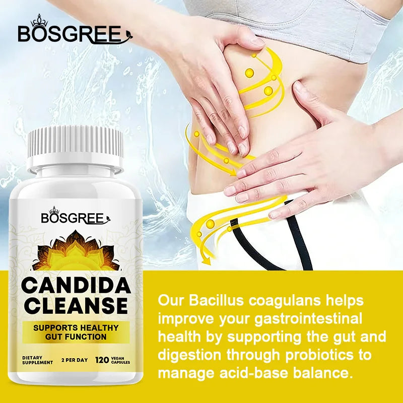 Candida Cleanse-Cleansing & Gut Health Supplement For Men & Women-Supports Metabolism,Energy,Gut Detoxification & Flora Balance