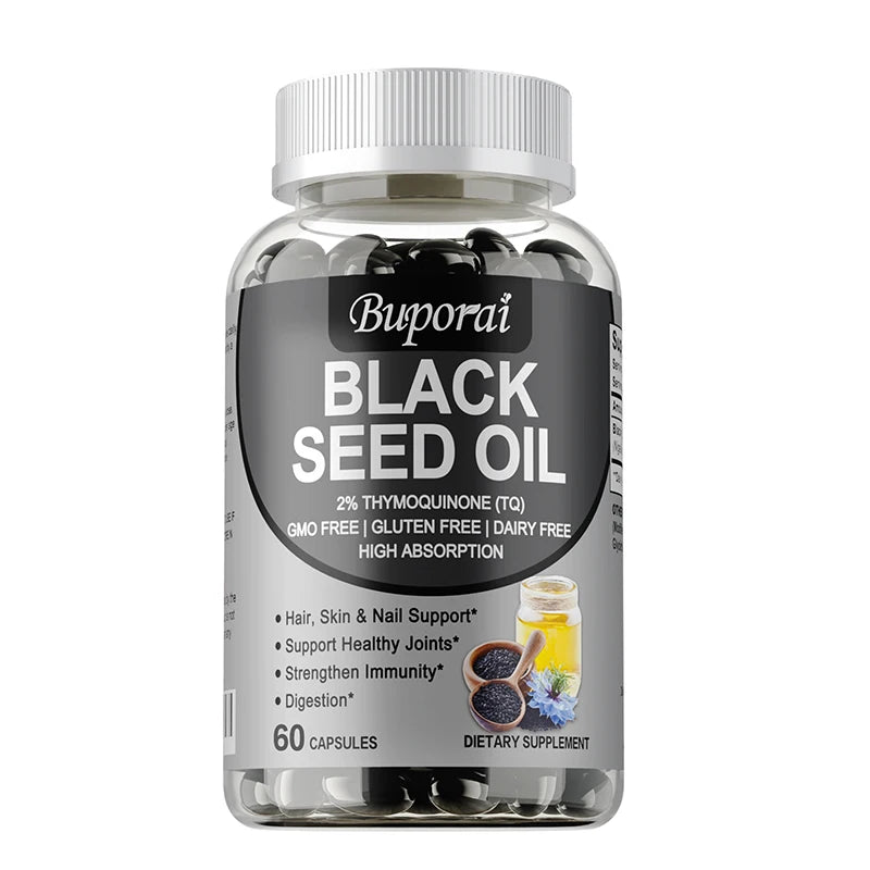 Premium Black Seed Oil 120 Capsules - Support Overall Health | Immune System Support, Non-GMO, Gluten-Free Supplement
