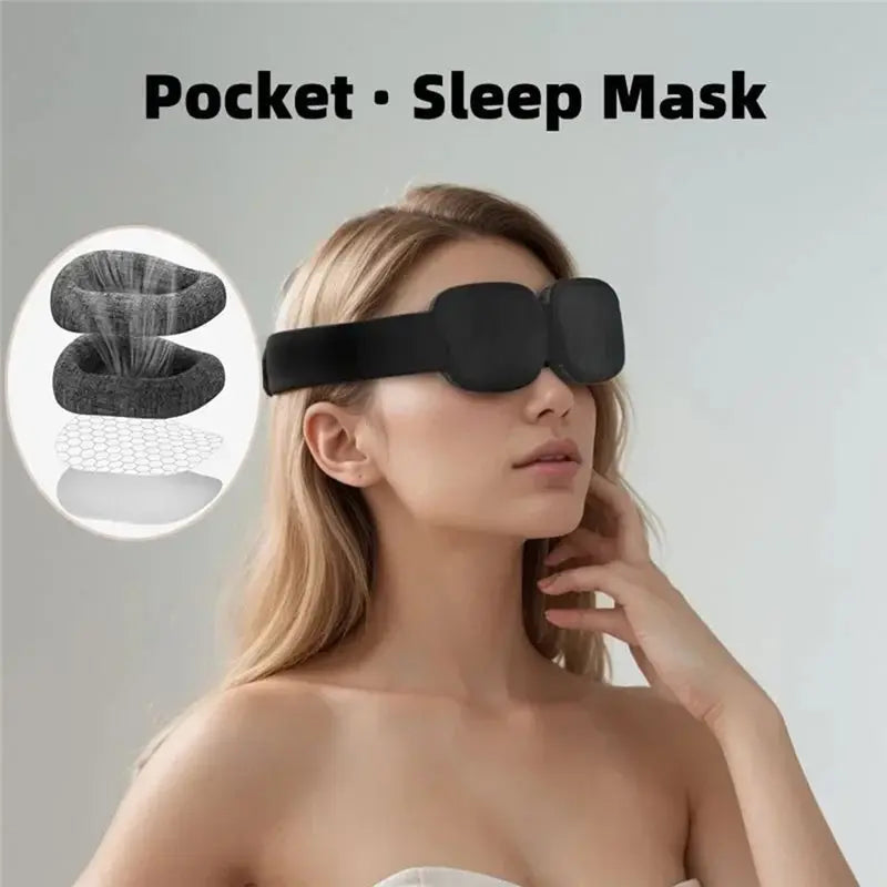 3D Sleeping Eye Mask Block Out Light Sleep Mask For Eye Shade Blindfold Sleeping Aid Mask Eyepatch Adjustable