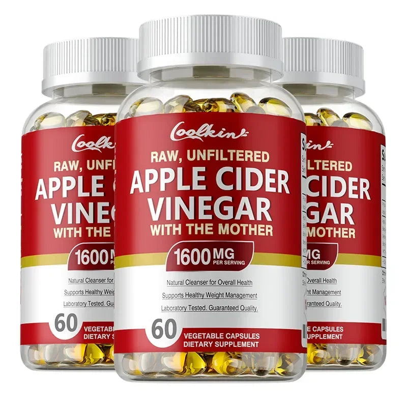 Apple Cider Vinegar Capsules - Supplement B Vitamins, Weight Management, Detox, Relieve Bloating and Constipation, Fat BurnerSup
