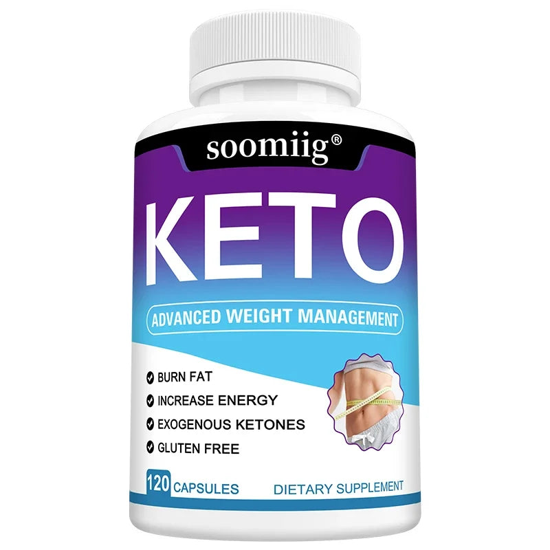 Keto Supplement Capsules, Detoxifies, Help Suppress Appetite, Promote Digestive Health, Suitable for Both Men and Women