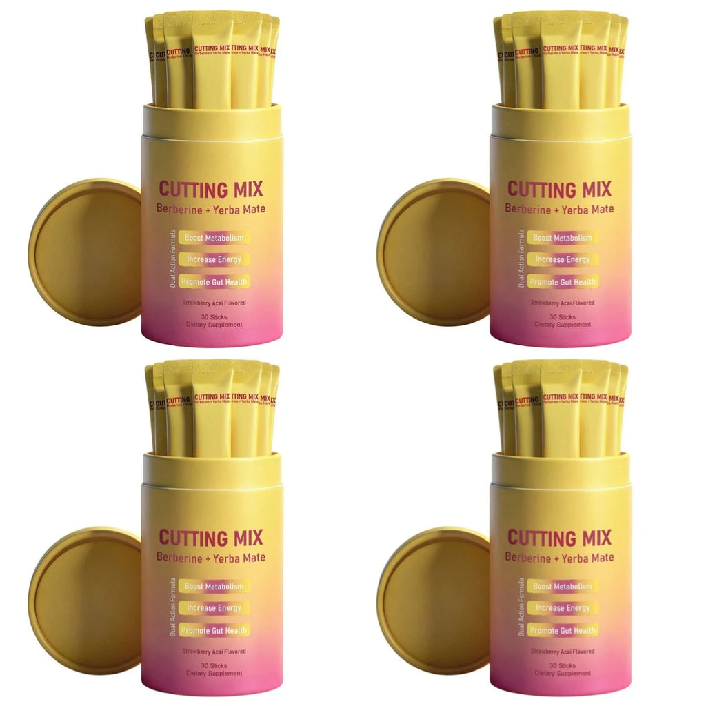 Berberine HCl And Yerba Mate Powder Drink Mix with Chromium Vitamin B6 & B12 30 Sticks Daily Weight Management Supplement