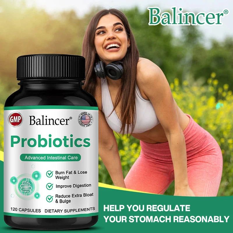 Lactobacillus Probiotic Supplement - Helps Burn Fat Metabolism & Promotes Nutrient Digestion and Gut Health for Adult Men&Women