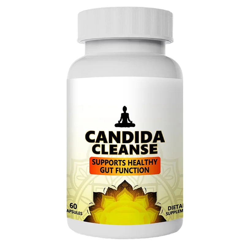 Candida Cleanse Detox for Gut Health - Extra Strength Balance Control Anti Overgrowth Supplements for Women & Men - 60 Capsules