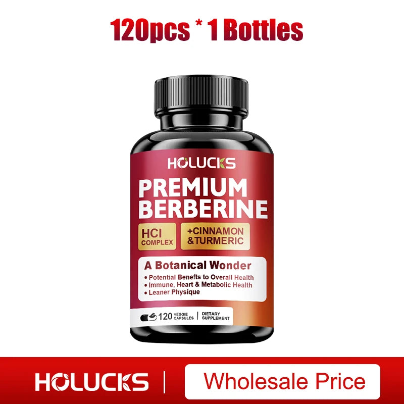 Berberine Supplements, with Cinnamon & Turmeric, Support Metabolic Health, Immune Balance & Wellness  for Daily Life