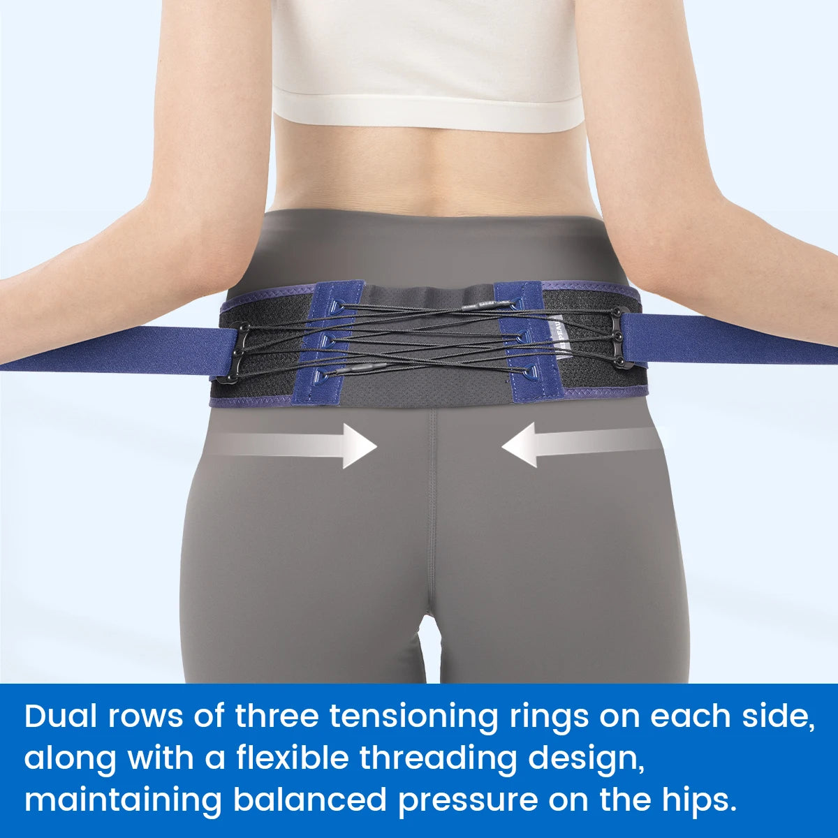 VELPEAU Sacroiliac Si Joint Hip Belt for Men Women, Adjustable Pelvis Support Belt for Sciatica, Lower Back and Lumbar Pain