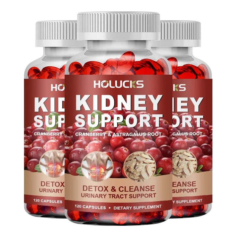 Kidney Cleanse Detox & Repair Supplement, with Astragalus Root, Cranberry, Support Urinary Tract & Immune Health, Daily Energy