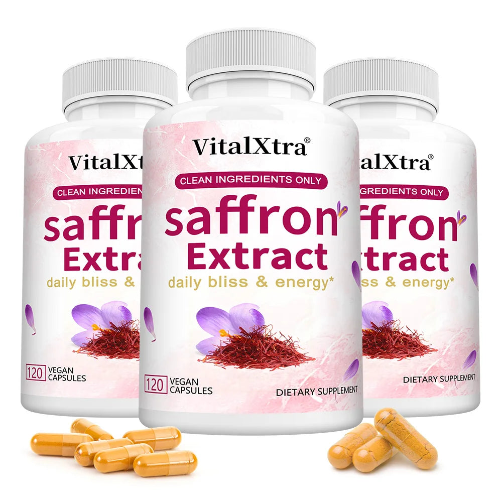 Saffron Extract Capsules Supplements for Women & Men - Premium Saffron Supplements - Mood Support, Improve Eye Health