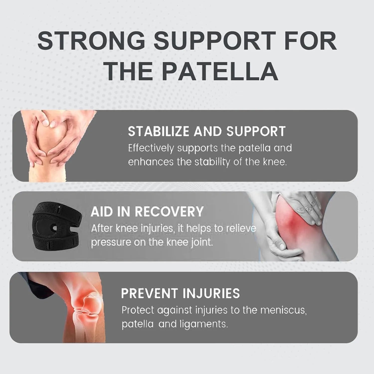 Breathable Patella Knee Band Sports Knee Support Brace Joint Protection Patella Strap For Men Women Running Fitness