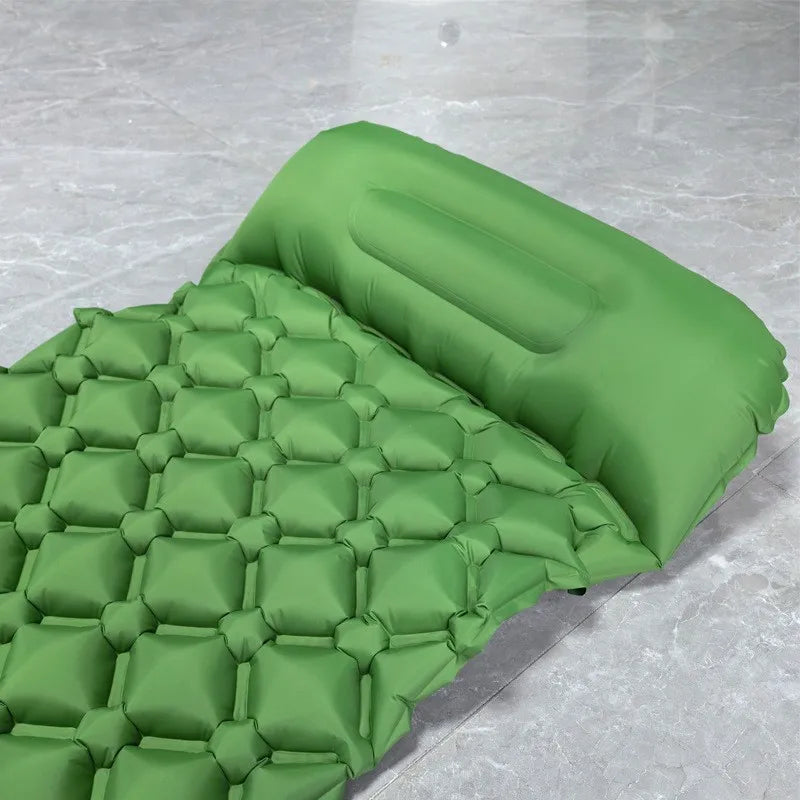 190*60cm Outdoor Camping Inflatable Mattress Sleeping Pad With Pillows Ultralight Air Mat Built In Inflator Pump Hiking RV