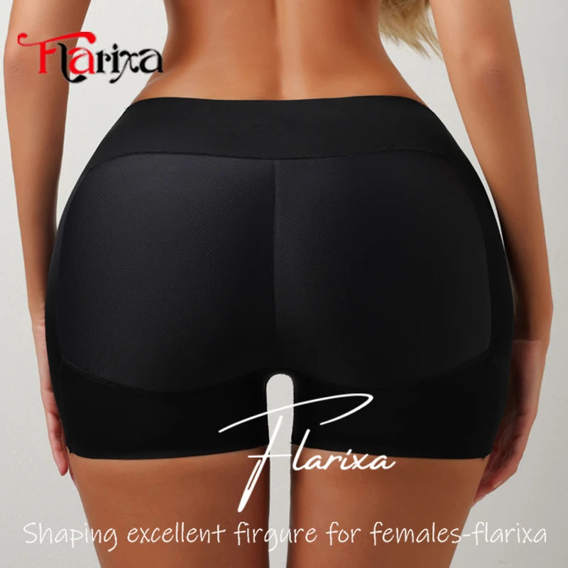Flarixa Butt Enhancer Panties Hip Pads Shapewear Shorts Women Tummy Control Shaper Fake Ass Underwear Buttocks Enlargement Pants