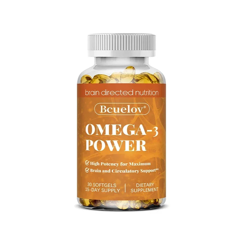Omega-3 Fish Oil - High-Potency EPA & DHA Supplement for Men & Women, Supports Heart, Joint, Brain Health, Non-GMO, Gluten-Free