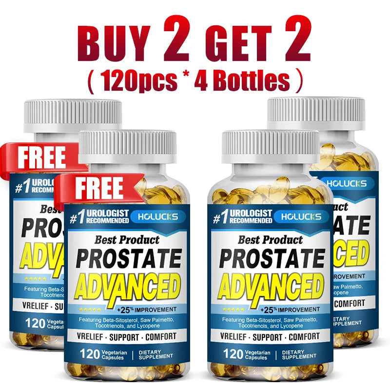 Prostate Advanced Supplement, Support Hair Health, Bladder Health, Reduce Nighttime Urination & Improve Daily Comfort for Men