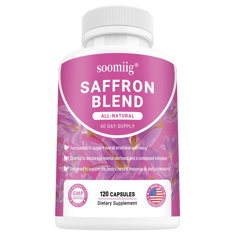 Saffron Supplements Saffron Extract for Mood & Memory, Eye Health - Joint Supplement for Women & Men - 120 Vegan Capsules