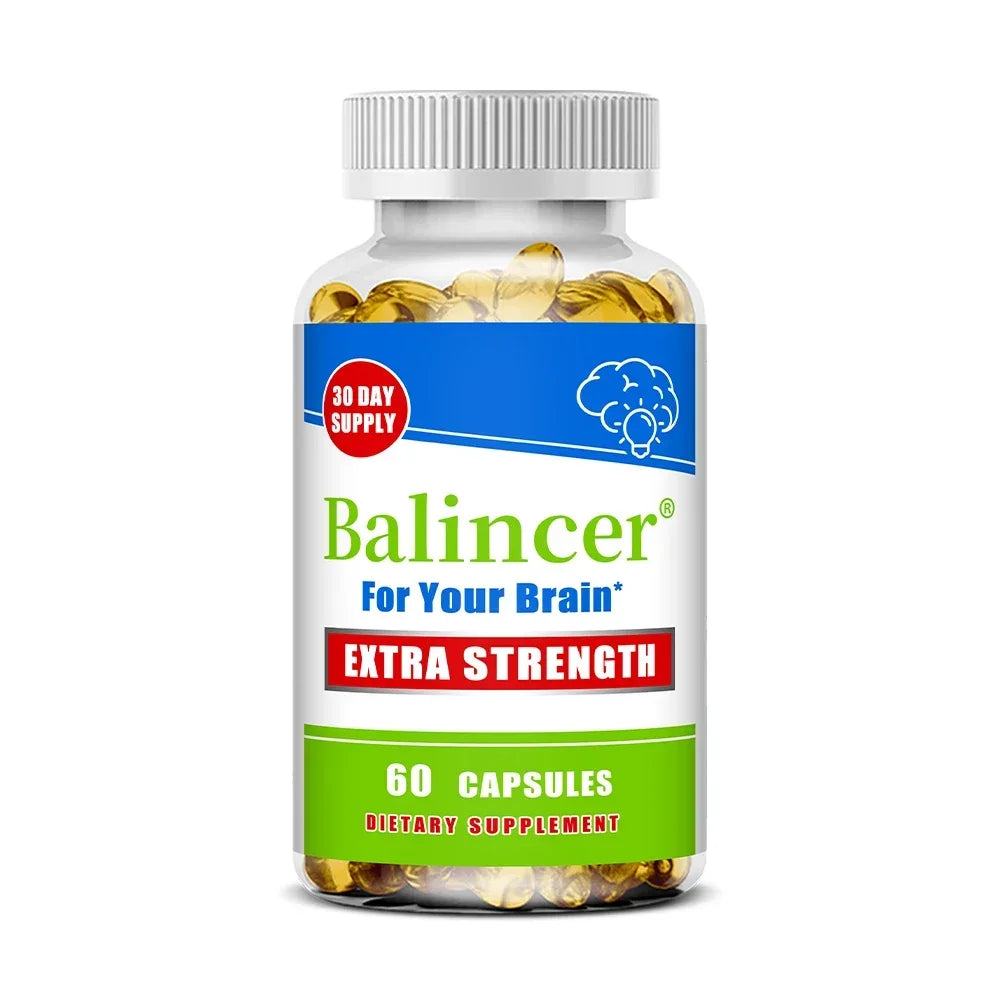 Vitamin D Capsules, Natural Brain Health Supplement, Support Cognitive Function, Memory, Concentration, Immune & Muscle Wellness