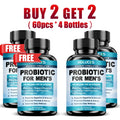 HOLUCKS Men's Probiotic Supplement with Prebiotics & Enzymes, Support Gut Health, Immune System & Daily Overall Wellness for Men
