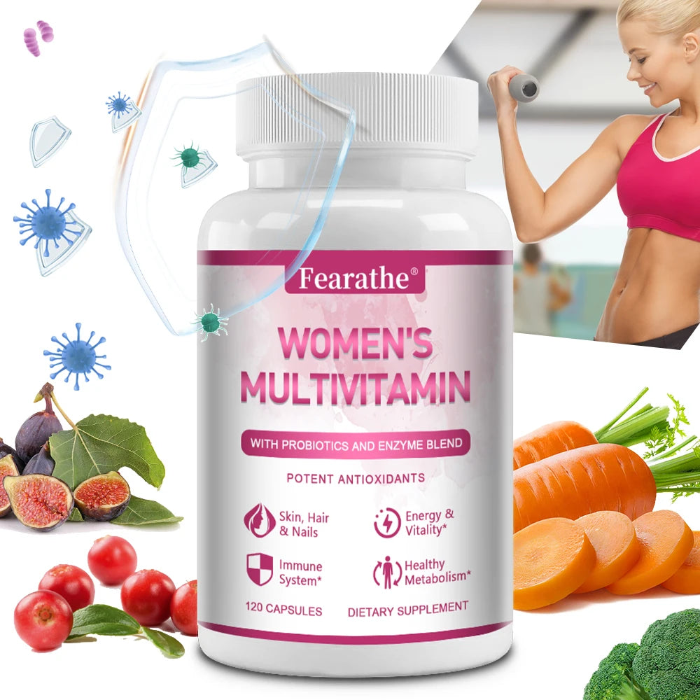 Women’s Multivitamin, Immune, Energy, Healthy Appearance Support, Antioxidants, VitaminsA, B6, B12, D3, E, 120 Capsules