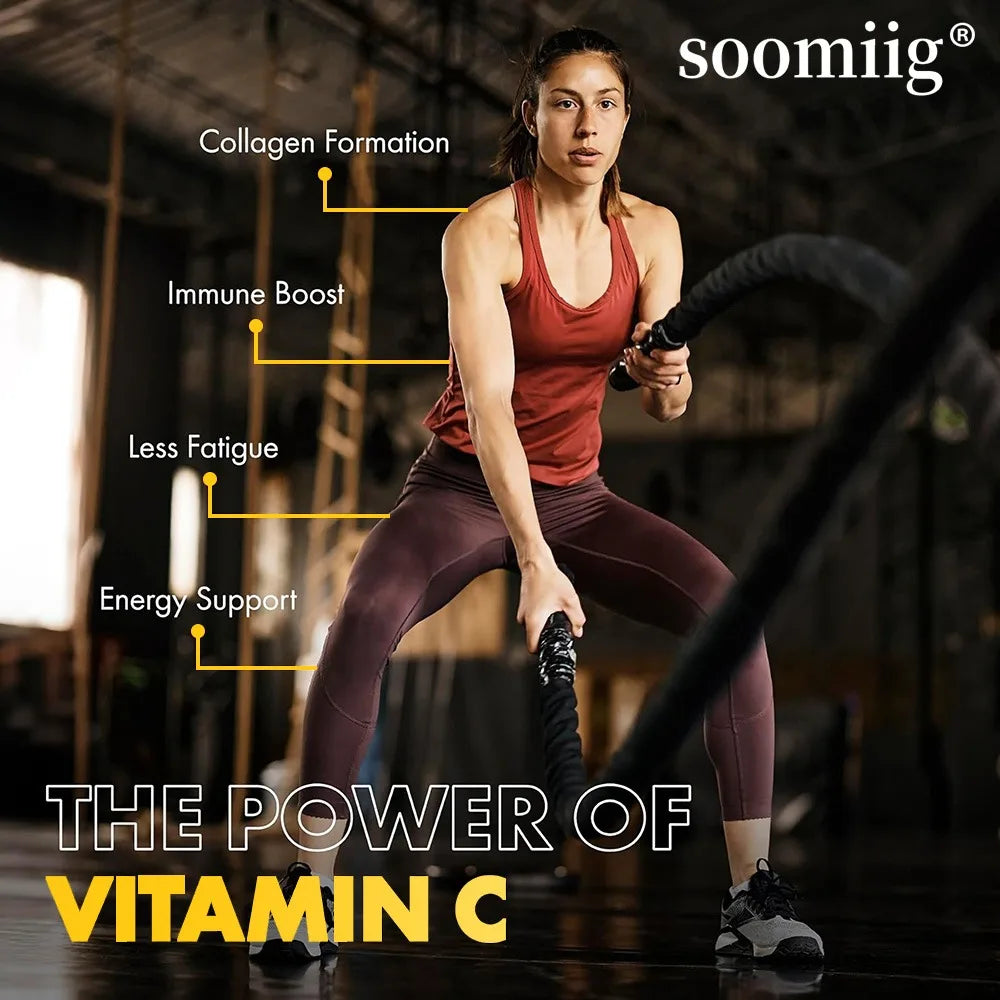 Vitamin C Capsules 1000mg - Immune System and Collagen Booster, Skin Health, Anti-aging Antioxidant Supplements