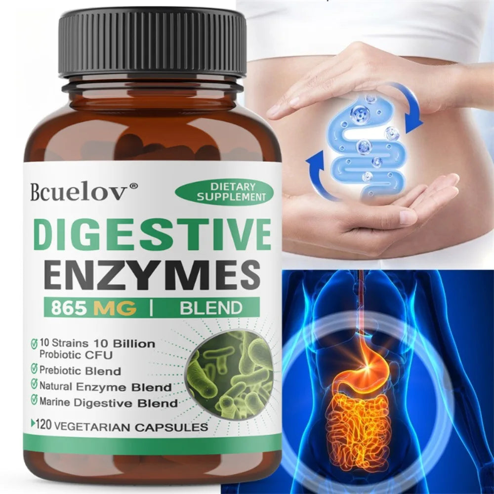 Digestive Enzymes Supplement - Digestion and Intestinal Health for Adults Men and Women, Promotes Nutrient Absorption