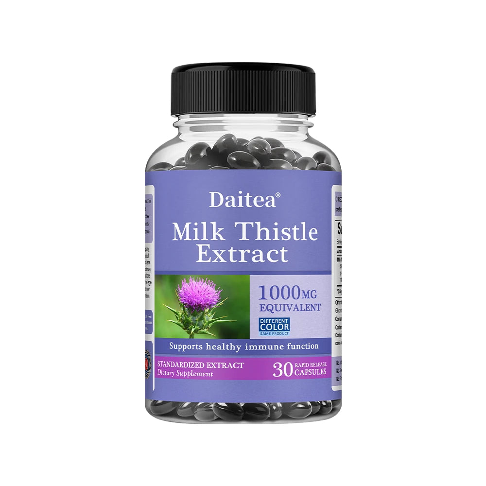 Natural Milk Thistle Supplement - Detoxifying and Cleansing for Men and Women, Liver Health and Supports Liver Function
