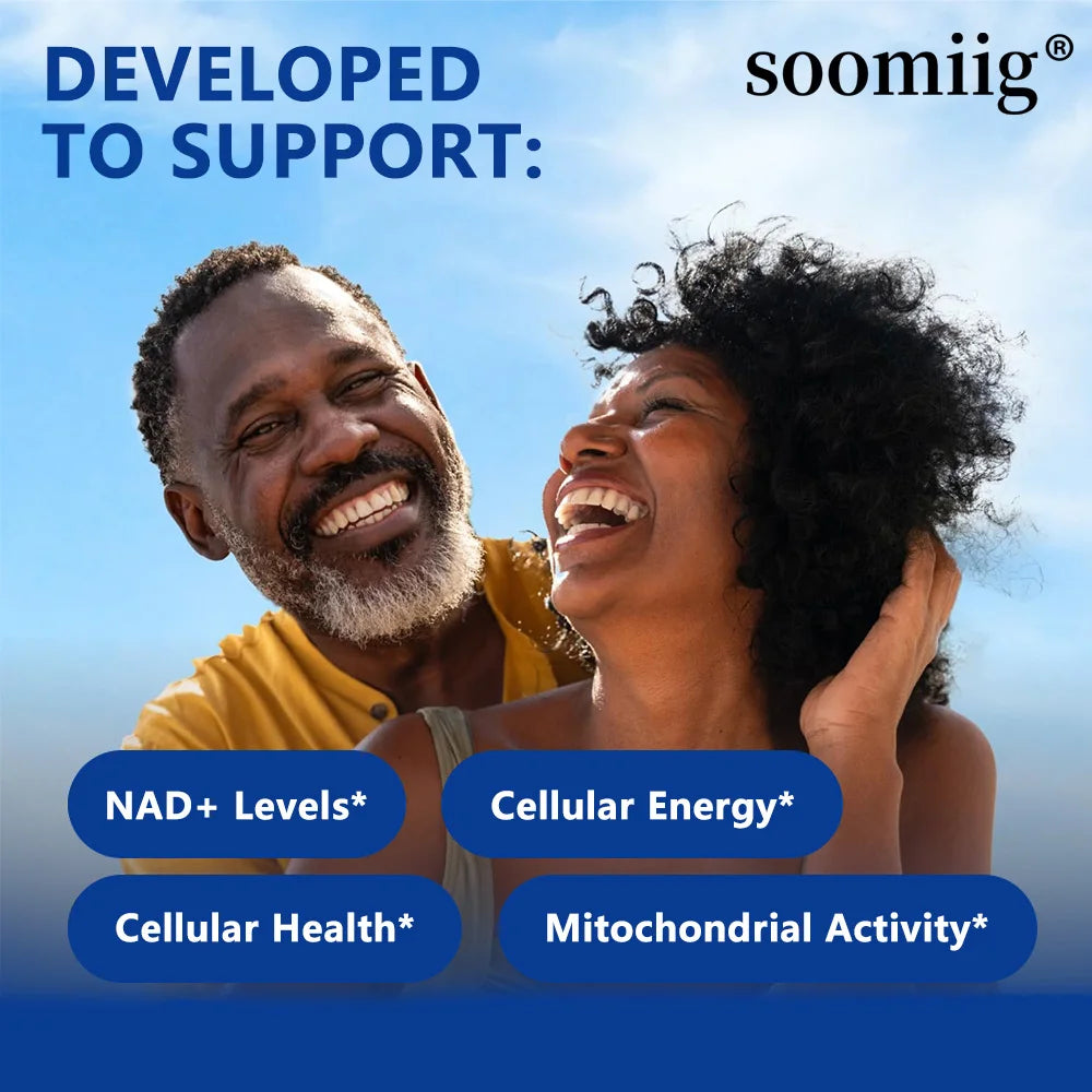 NAD Supplement - with Nicotinamide Riboside & Resveratrol, Natural Energy, Cellular Health, Anti Aging, Enhance Immunity